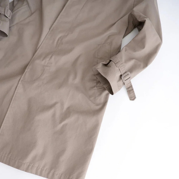 Tip Top Vintage Beige Trench Coat Henley Edition w/  Plaid Liner ~Beige ~Size 40 - Picture 13 of 14